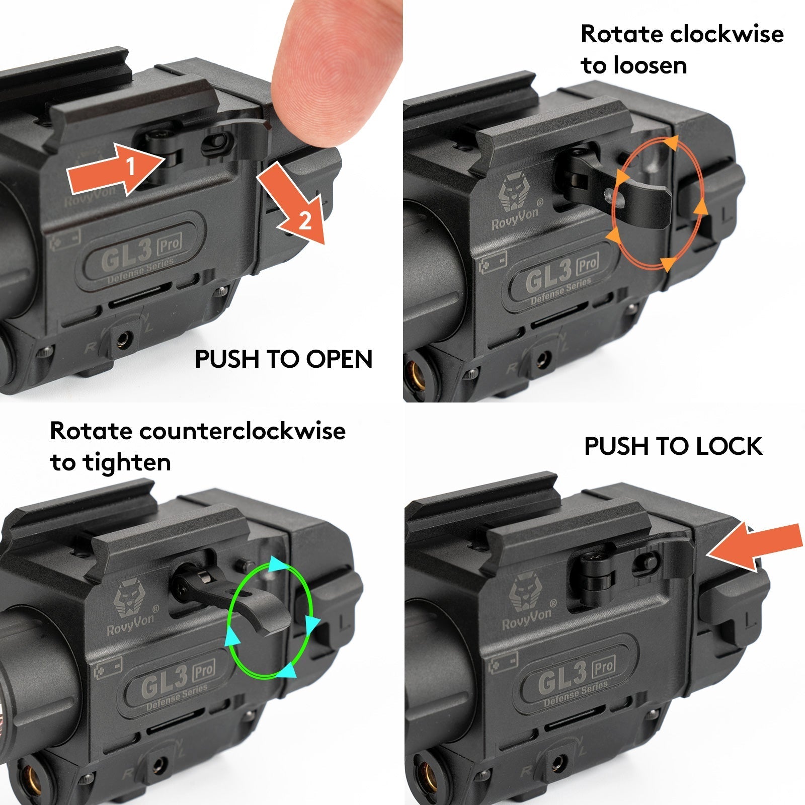 RovyVon GL3 Pro Weapon Light with Green Laser